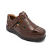 Brown Mens Extra Wide Velcro Sandal for Diabetes
