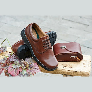 DB Bob - Mens Extra Wide Lace Up - 2V and 6V Width Fitting - Brown