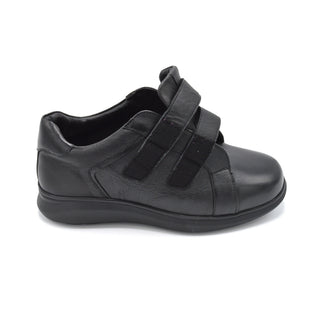 Hugo - Mens Extra Wide Velcro Close Shoe - 6V (6E-8E) - Black