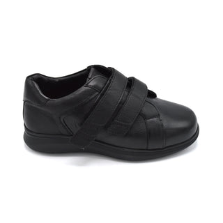 DB Hugo Black Extra Wide Velcro Shoe