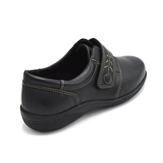 Black Womens Velcro Shoes For Large Bunions