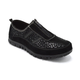 Boulevard Wide Fitting Casual Boulevard Macy L376AS  - Ladies Wide Fit Walking Shoe- 2E Fitting - Black