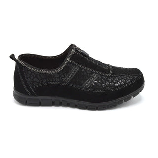 Boulevard Wide Fitting Casual Boulevard Macy L376AS  - Ladies Wide Fit Walking Shoe- 2E Fitting - Black