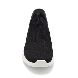 Skechers Smooth Step - Ladies Wide Fit Slip In Trainer - 2E Fitting - Black