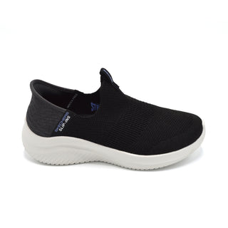 Skechers Smooth Step - Ladies Wide Fit Slip In Trainer - 2E Fitting - Black