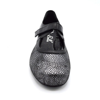 Black Ladies Velcro Court Shoe For Bunions