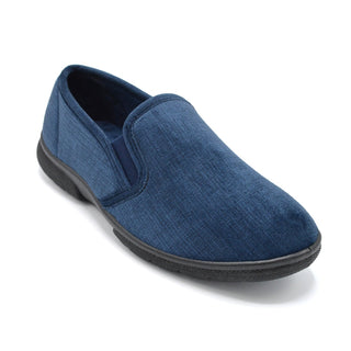Navy Slip-On House Shoe For Diabetes