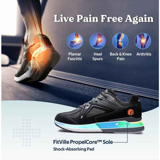 FitVille UK Wide Fit Trainers For Plantar Fasciitis and Heel Pain