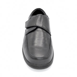 Black Mens Wide Fit Velcro Shoes For Bunions