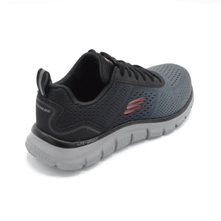 Black And Grey Extra Wide Lace Trainers