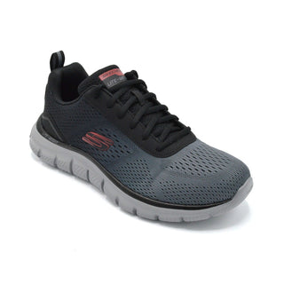 Black And Grey Extra Wide Lace Trainers