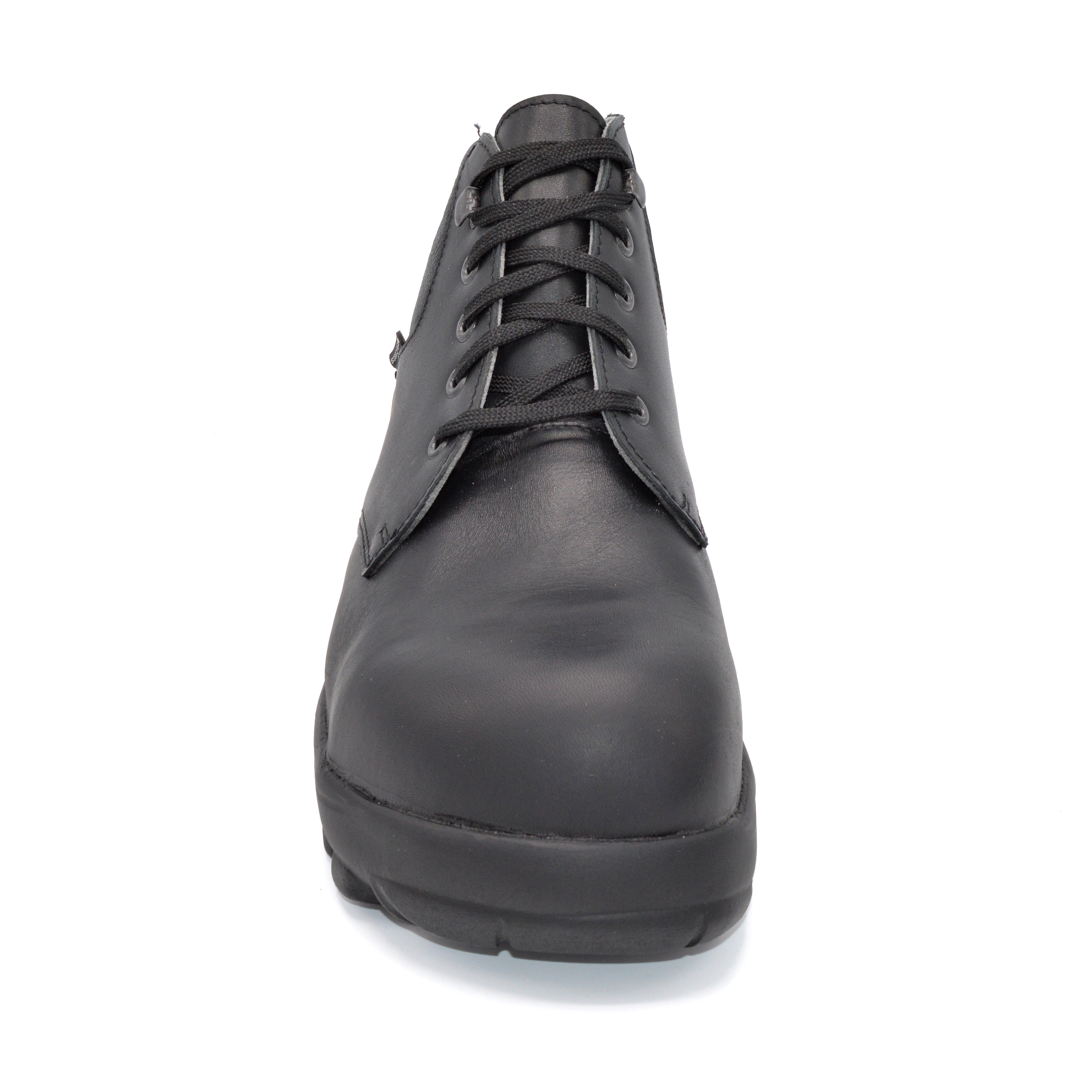 Black Lace-up Work Boot For Bunions