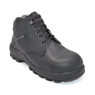 Black Lace-up Work Boot For Bunions