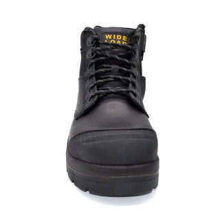 Mens Zipped Black Safety Boots for Bunions