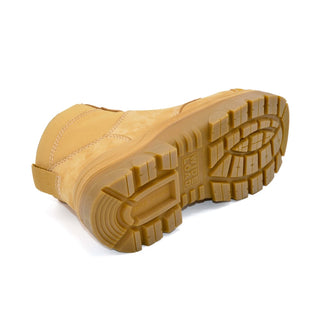 Mens Zipped Beige Safety Boots for Bunions