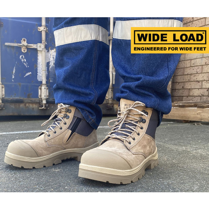 Extra Wide Safety Boots With Airport Friendly Non Metal Composite Safety Toes
