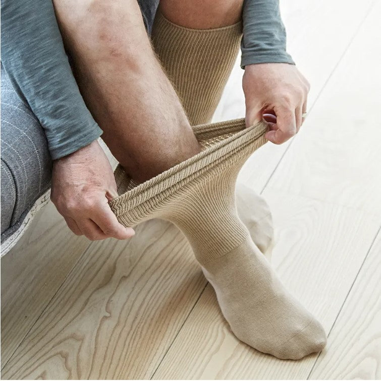 Fuller Fit Socks KNEE LENGTH For Very Swollen Feet - Black
