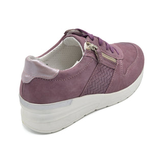 Orthopaedic Ladies Wide Fit Trainer in Pink with Deep Toe Box
