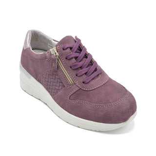 Orthopaedic Ladies Wide Fit Trainer in Pink with Deep Toe Box