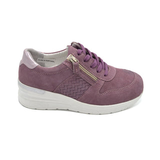 Orthopaedic Ladies Wide Fit Trainer in Pink with Deep Toe Box