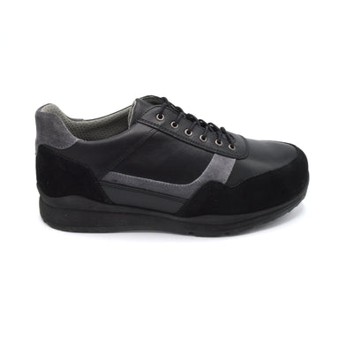 DB Benedict Black & Grey Laced Wide Trainer