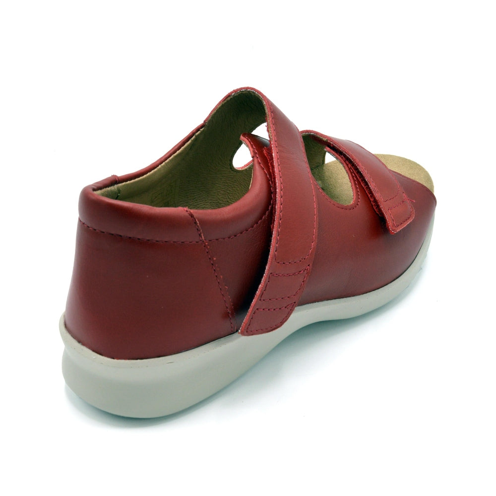 Db Rocker Sandals DB Bliss - Ladies Extra Wide Sandal - 6V(6E-8E) Fitting - Red – Wide Shoes