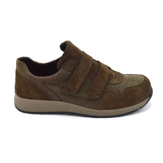 DB Edmund - Mens Extra Wide Trainer-  6V(6E-8E) Fitting - Brown Suede
