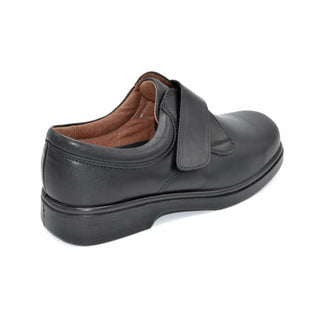 Reece- Mens Extra Wide Velcro Close Shoe - 6V Fitting - Black