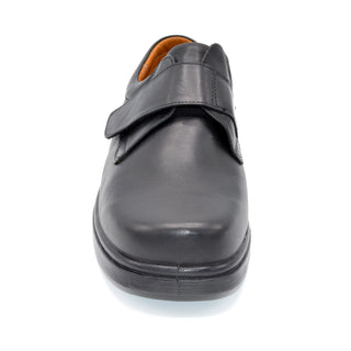Reece- Mens Extra Wide Velcro Close Shoe - 6V Fitting - Black