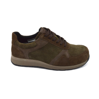 DB Hector - Mens Lace Trainer with Side Zip -  6V(6E-8E) Fitting - Brown