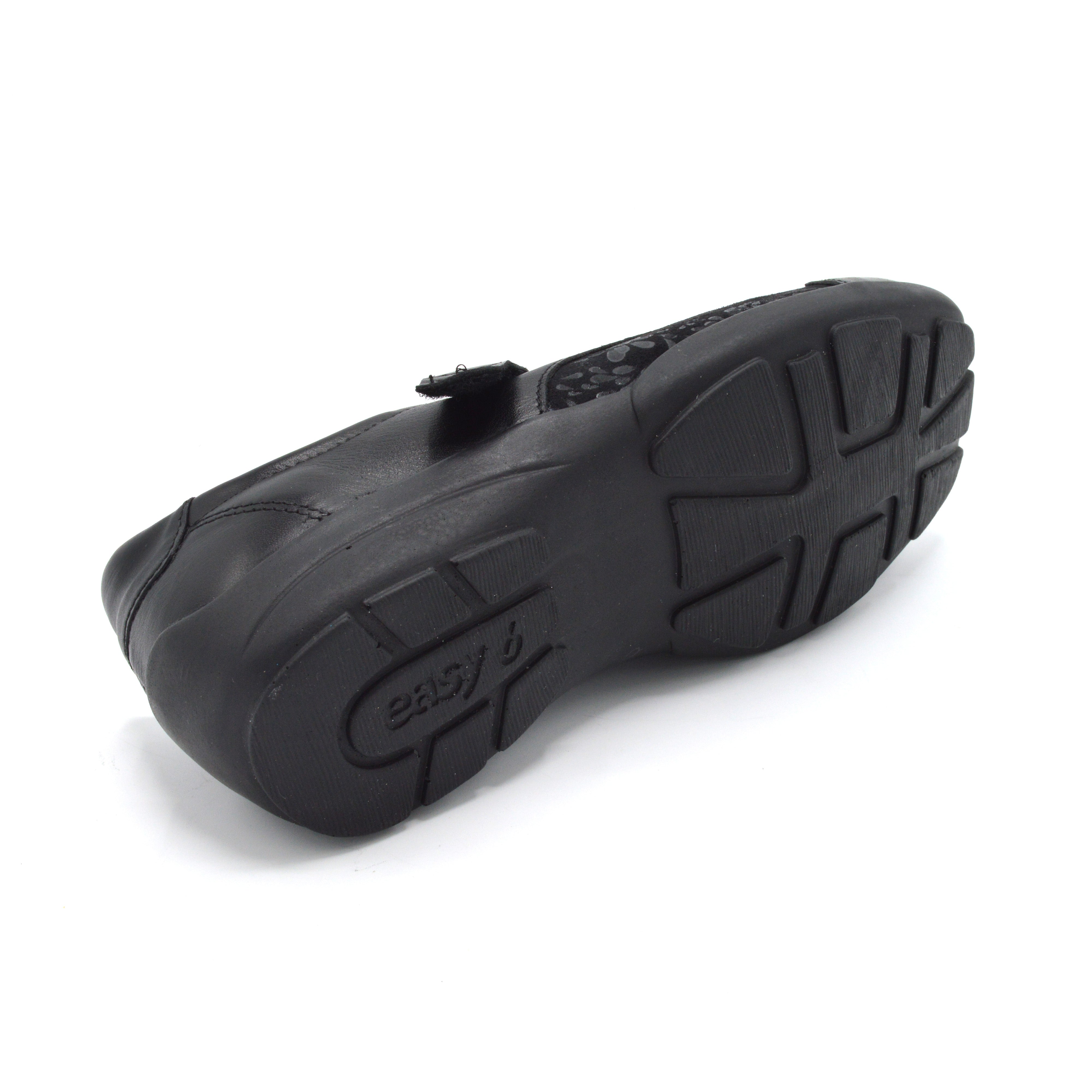 DB Winnipeg- Ladies Extra Wide Velcro Close Shoe - 6V (6E-8E) Fitting - Black