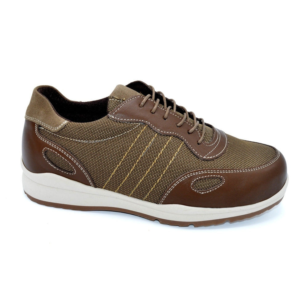 DB Dawson- Mens Extra Wide Fit Trainer Brown- 6E Width – Wide Shoes