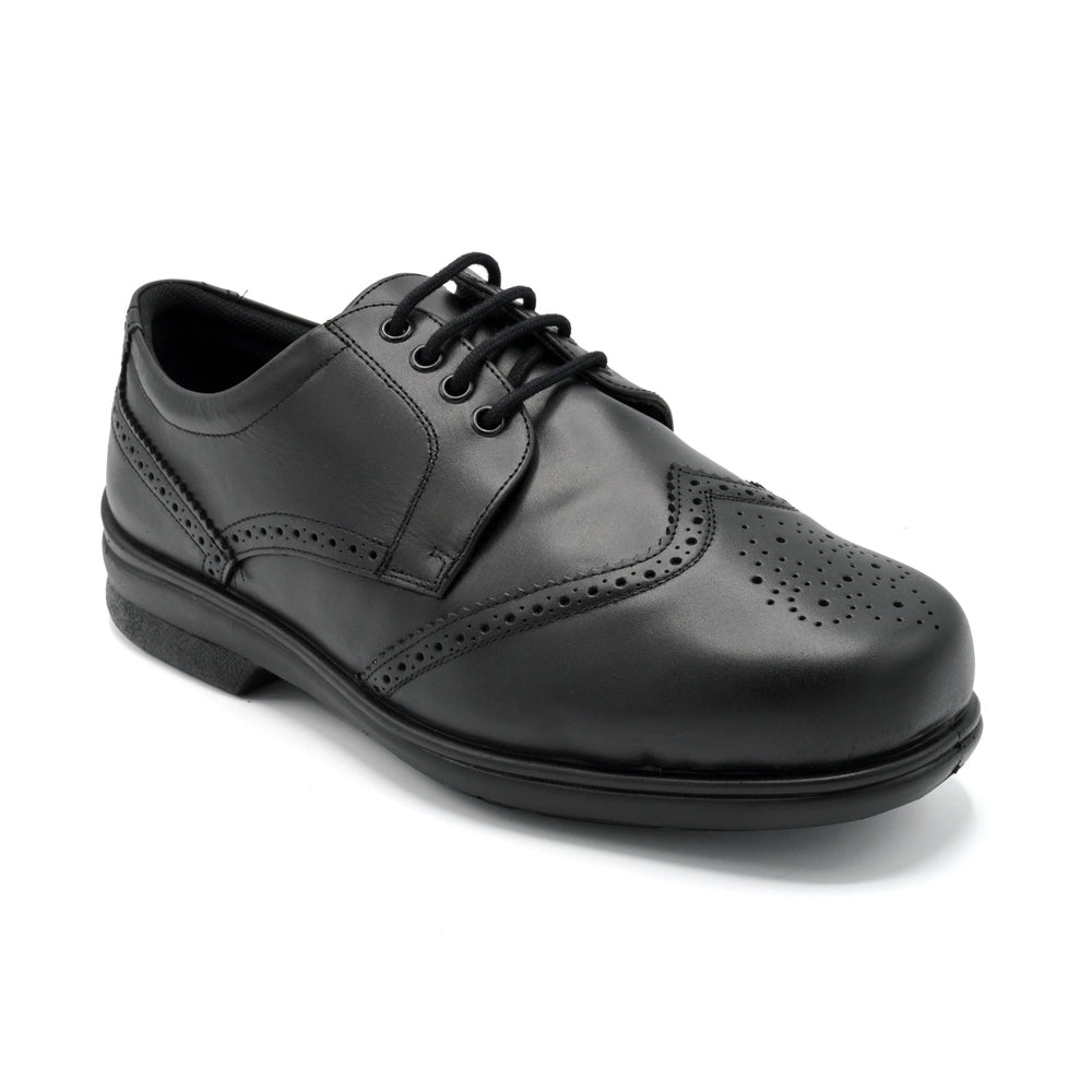 mens wide fit black shoes