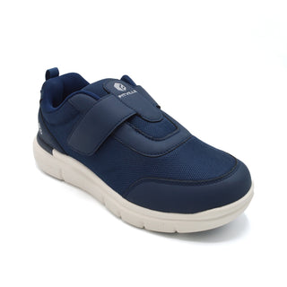 Fitville Extra Wide Diabetic Trainer - Blue - 6E Fitting - Front Side View