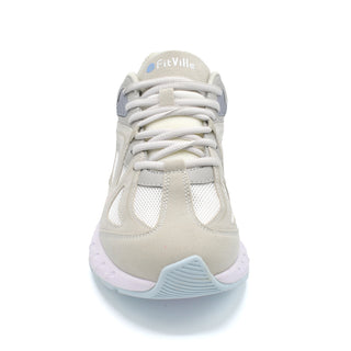 Fitville UK - Ladies Wide Fit Running and Gym Trainer - Extra Wide Width - Front View - Removable Insole