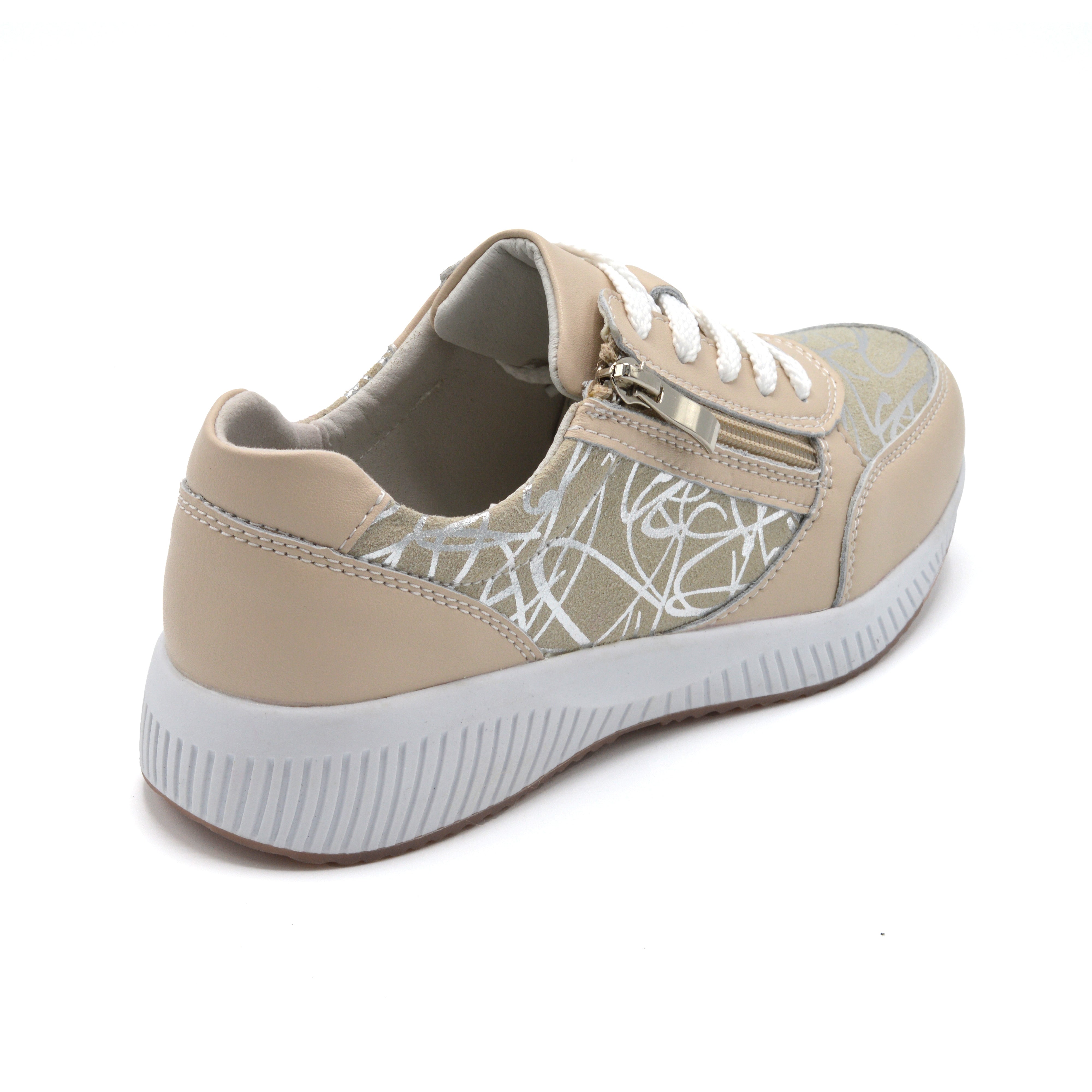 Wide Fitting Casual Zipped Trainer For Bunions