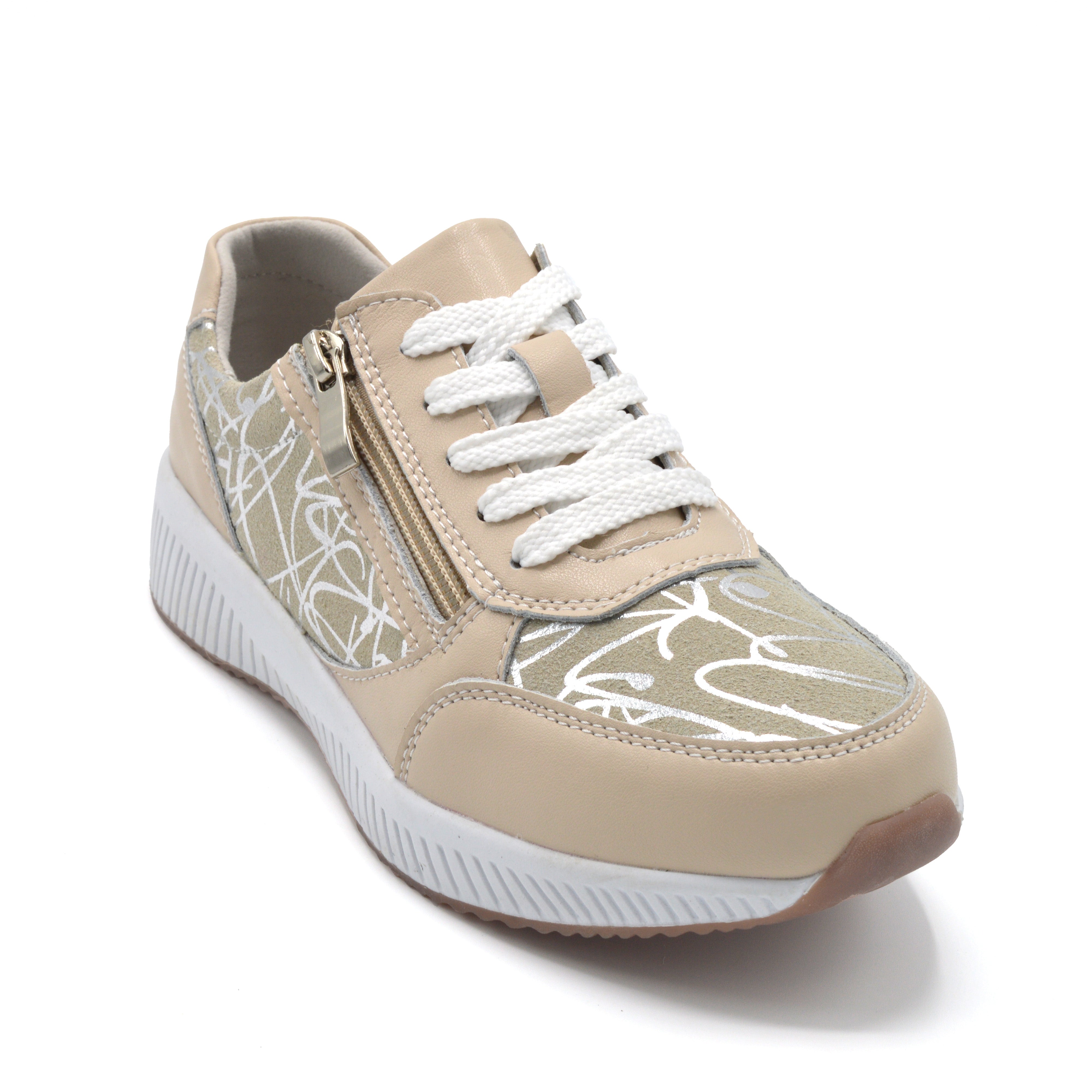 Wide Fitting Casual Zipped Trainer For Bunions