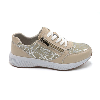 Fleet & Foster Bev Nude Zipped Casual Trainers
