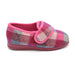 Cosyfeet Holly Pink Chequed Velcro Slippers