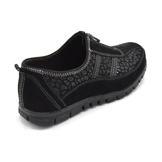 Boulevard Wide Fitting Casual Boulevard Macy L376AS  - Ladies Wide Fit Walking Shoe- 2E Fitting - Black