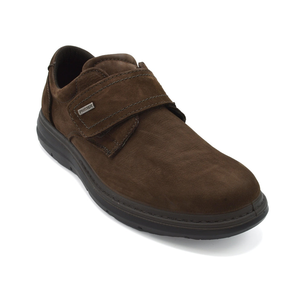 Una Mactex - Men's Wide Fit Velcro Casual - 4E Fitting - Brown Suede