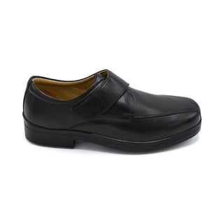 Roamers Black Velcro Wide Mens Shoe