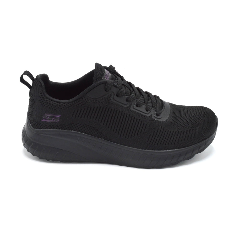 Skechers Face Off Black Wide Fitting Trainer