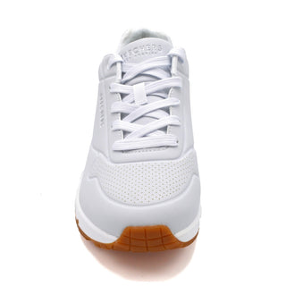 Skechers Uno Stand On Air - Ladies Wide Fit Summer Tennis/Trainer - 2E Fitting - White