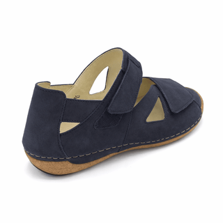 Waldlaufer Heliett- Ladies Wide Fit Summer Sandal - 2V(2E-4E) Fitting - Navy