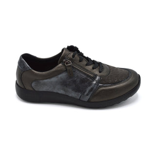 Waldlaufer Ira Dark Extra Wide Fitting Zipped Shoe