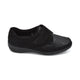 Waldlaufer Millu - Ladies Wide Fit Velcro Close Shoe - 4E Fitting - Black Suede With Stretch Upper