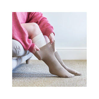 Fuller Fit Socks CALF LENGTH For Very Swollen Feet - Black