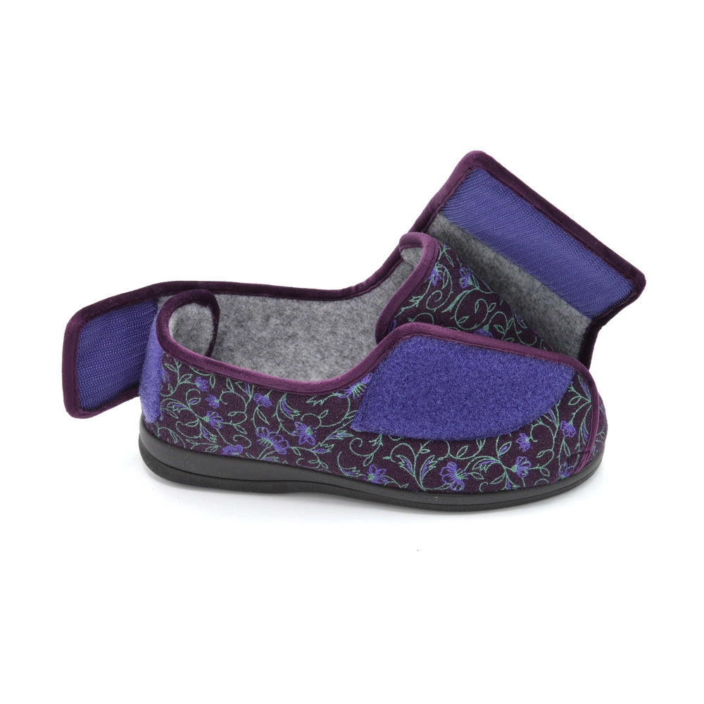 Cosyfeet Emma Ladies Extra Wide Plum