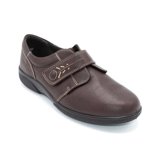 Burgundy Womens Velcro Shoes For Swollen Feet